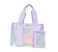 kowaku Sac fourre-Tout de Plage épais PVC Femme Portable Sac à Main Sac à bandoulière pour Street Shopping Sports Game Music Festival Voyage, Violet