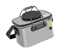kowaku Seau de Pêche Pliable en EVA, Sac de Pêche Portable, et étanche, avec Poignées pour Protéger Vos Poissons, Gris