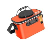 kowaku Seau de Pêche Pliable en EVA, Sac de Pêche Portable, et étanche, avec Poignées pour Protéger Vos Poissons, Orange