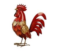 kowaku Statuette D'animal Rouge, Figurine En Métal, Accessoire de Sculpture Polyvalent, Ornement de Jardin pour Patio Ou Porche