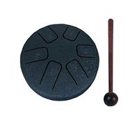 kowaku Steel Drum Hand Pan Drum Mini avec baguettes 3,8 pouces 6 tons Drum Mini Hand Drum Enfants Musique Illumination Adultes, bleu marine