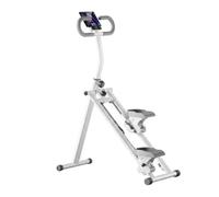 kowaku Stepper D'appartement Pliable Antidérapant Escalaur Vertical avec Guidon Robuste Simulateur Marche avec Compteur pour Maison, Blanc