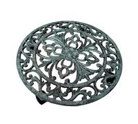 kowaku Support à Plantes, Chariot à Fleurs à roulettes, Robuste, pour Balcon, Accessoire Multifonctionnel, Plateau Rond Mobile en métal pour Plantes, Bleu