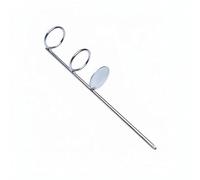 kowaku Support de Canne à Pêche Métallique avec Double Boucle Support de Cannes Résistant aux Intempéries Tige Principale , Support De Canne À Pêche Simple avec Double Anneau, Petite Taille 30