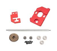 kowaku Support de moteur de voiture RC, accessoires de base, pièces de rechange, ensemble d'engrenages de moteur en alliage d'aluminium pour 1:28, Rouge