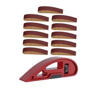 kowaku Support pour Bande Faisant Office de Bloc de Ponçage Manuel et D'outil de Polissage Pratique. Un Outil de Travail Du Bois Au Design, avec 11 Papiers de Verre