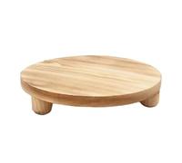 kowaku Support sur Pied en Bois, Plateau élévateur, comptoir de Cuisine, Table de Ferme, rehausseur décoratif pour Exposition de gâteaux végétaux d'intérieur, Brun Clair