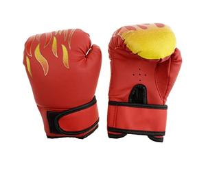 kowaku Taekwondo Gants de pour Enfants Paire Mitaines Protection Main Mousse NBR Revêtement PU Antichoc pour Arts Martiaux MMA Judo Karaté Adapté pour, Rouge 7 Pouces, comme décrit