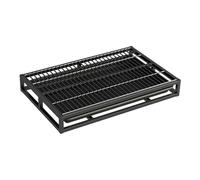 kowaku Toilettes pour Chien Bac de Propreté Intérieur Support de Tapis et Plateau Urinoir avec Grille surélevée et Tiroir de Nettoyage Facile Adapté pour L', Black S
