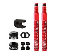 kowaku Tubes de Vélo de Route VTT Tubes à Valve Presta Extension de Vide Universelle, 2 pièces 50mm Rouge