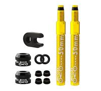 kowaku Tubes de Vélo de Route VTT Tubes à Valve Presta Extension de Vide Universelle, 2pcs 50mm Or