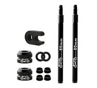 kowaku Tubes de Vélo de Route VTT Tubes à Valve Presta Extension de Vide Universelle, 2pcs 80mm Noir