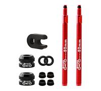 kowaku Tubes de Vélo de Route VTT Tubes à Valve Presta Extension de Vide Universelle, 2pcs 80mm Rouge