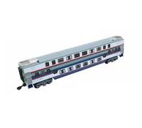 kowaku Voiture de Train pour Enfants Wagon Miniature Jouet Ludique Structure Surélevée Assemblage Imaginatif pour Explorer l'Histoire des Trains Adapté à la Collection et la Décoration, Bleu Foncé