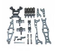 kowaku Voiture Électrique Kit Métal Voiture RC Ensemble Amortisseurs Tasse de Direction Bras Oscillants Adaptée aux Modèles 1/16 pour Passionnés Débutants Entretien à Domicile Sorties, Titanium