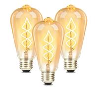 Kowanie Ampoule LED E27 Lampe Vintage - ST64 Blanc Chaud Filament Ampoule Rétro Edison Ampoule Verre Economique 4W pour Salle à Manger Industrielle Cuisine Couloir Maison Bar