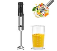 Kowdom Mixeur Plongeant 1200W - Pied en Acier Inoxydable, 12 Vitesses avec Turbo, Pour Soupes, Purées Bébé, Sauces & Smoothies - Gobelet de 800 ml Inclus - Facile à Nettoyer