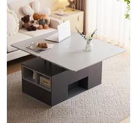 kowdom Table basse avec 3 tiroirs | 100 x 51 x 47 cm, gris, pour rangement et rangement sur le canapé
