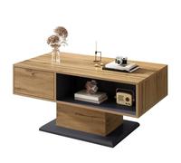 kowdom Table basse avec espace de rangement | 100 x 50 x 46,5 cm, gris, pour un rangement ordonné dans le salon