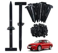 Koxtyzo 100 Pièces Attaches Autobloquantes Universelles en Nylon, Universal Attaches Cable, Serre Câbles Rivets en Plastique pour Réparation Automobile Fixation Rapide et Trou