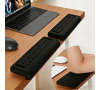 Koxtyzo 2 Pièces Repose Poignet Clavier, Repose Coude Bureau en Mousse à Mémoire de Forme, Repose-Bras Ergonomiques Antidérapant, Wrist Rest Pad pour Bureau Maison