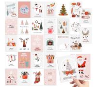 Koxtyzo 30 Pièces Joyeux Noël Cartes Cadeau, Cartes de Vœux Noël, Car-tes de N-oël d'hiver au Format A6, Cartes de Joyeux No-ël, Lot de Ca-rtes Postales pour No-ël