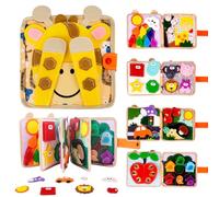 Koxtyzo Busy Board Montessori Livre en Feutrine 1 an, Busy Book, Livre Sensoriel Montessori 1 2 3 4 5 Ans, pour L'éveil des Jeunes Enfants, Développement de Motricité Fine, Cadeau pour Fille et Garçon