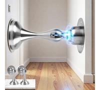 Koxtyzo Lot de 2 Bloc Porte Magnétiques, Butées de Porte Magnétique en Acier Inoxydable, Bloque Porte Interieur Sans Percer, Butoir Porte Mural, Door Stopper pour Maison, vis Dissimulées