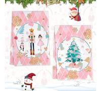 Koxtyzo Torchons de Cuisine Lot de 2, 41x 63 CM Deco Christmas Torchon, Décoration Torchon Cuisine No-ël, Torchons de Noël avec des Motifs d'arbres de Noël et de Flocons de Neige