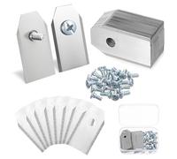 KOXXIAMOQ 20 Pcs Lame Tondeuse à Gazon Universelle, Lame de Rechange pour Robot Tondeuse, Lames de Rechange en Acier Inoxydable pour Navimow 105e et 108e, avec 20 vis