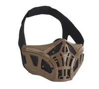 Koyheng Masque Tactique Airsoft, Masque de Protection Demi-Visage réglable en Maille Respirante Scorpion en Silicone