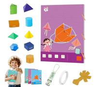 Koyoata Livre D'Apprentissage De Géométrie 3D À Corde Tirage, Livres De Géométrie À Jouets Solides DIY, Cahier De Géométrie Avec 9/12/15 Modèles Solides, Conception En Corde Tressée Sûre (B)