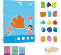 Koyoata Livre d'apprentissage de la géométrie 3D avec 9/12/15 solides pour enfants âgés de 5 à 8 ans et 8 à 12 ans, pour apprendre le volume et la surface, design en corde tressée sûre (15 modèles)
