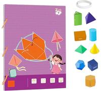 Koyoata Pull String 3D Géométrie Livre d'apprentissage - Géométrie de Boutiquefortun pour Les débutants avec Les modèles géométriques Solids 9/12/15, Conception de Corde tressée sûre,9-Model