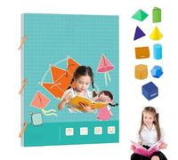 Koyoata Pull String 3D Geometry Learning Book, 3D Geometry Learning Book with 9/12/15 Solids (12-model)