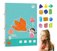 Koyoata Pull String 3D Geometry Learning Book,Boutiquefortun Geometry for Beginners with 9/12/15 Solids Geometric Models with Safe Braided Rope Design (12 Models)