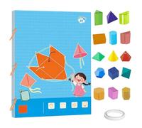 Koyoata Pull String 3D Geometry Learning Book, Boutiquefortun Toy Geometric Models with 9/12/15 Solids, Safe Braided Rope Design for Kids Ages 5-12 (15-model)