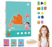 Koyoata Pull String 3D Geometry Learning Book, Boutiquefortun Toy Geometry Workbook, Geometrys for Beginners with 9/12/15 Solids Geometric Models with Safe Braided Rope Design (B)