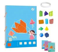 Koyoata Pull String 3D Geometry Learning Book, (Chinese) 3D Shapes Geometry Learning Book, Teach Volume & Surface Area Formulas, Enhance Geometric Understanding (15-Model)