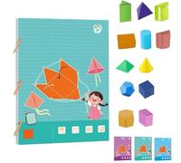 Koyoata Pull String 3D Geometry Learning Book, Koyoata Teach Volume & Surface Area Formulas, Boutiquefortun with 9/12/15 Solids, with Safe Braided Rope Design (12-Model)