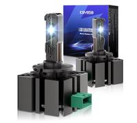 KOYOSO Ampoules D3S LED pour Voiture : Kit Remplacement Xenon 1:1 Schéma de Faisceau - Installation Plug and Play - 24000LM LED Phare Feux de Croisement/Feux de Route Xenon D1S pour Voiture 12V