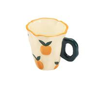 Koythin Tasse à café en céramique peinte à la main - Design fantaisie irrégulier - Pour bureau et maison - Lavable au lave-vaisselle et micro-ondes - 300 ml - Pour café, thé, latte, lait