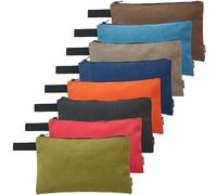 KOYYTO 8 Pcs Toile Pochette à Outils avec Fermeture à glissière,Trousse Outils de 16 oz,Sac à Outils Polyvalent,pour Outils,Fournitures de Bureau,cosmétiques, Articles de Papeterie,Cadeaux