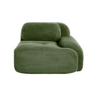 kozamas Élément de canapé modulaire droit avec accoudoir et dossier, vert, module en tissu pour canapé flexible dans le salon