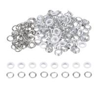 Kozelo 100pièces Kit De Œillets Trou De 8mm 1/3" Pour Projets DIY Blanc | Outil D'Œillet Métallique, De Scrapbooking Vêtements, Petit Œillet