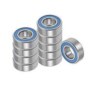 Kozelo 10pcs Profond Rainure Bille Roulements - [6mmx12mmx4mm] Chrome Acier Billes pour Machine Outil Boîtes vitesses Roulement Emploi, Double Scellé ABEC1