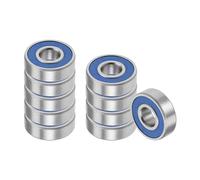 Kozelo 10pcs Profond Rainure Billes Roulements - [5mm x 13mm x 4mm] Chrome Acier Billes pour Moteurs Machine Outil Boites Vitesses Roulement Utilisation, Bleu Double Joint ABEC3