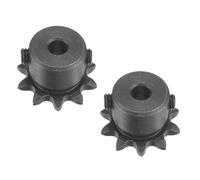 Kozelo 2 Ensembles Pignon À Rouleaux Type B 10 Dents x 5mm ID 1/4 Pouce | Pignon De Chaîne À Rouleau, En Acier Carbone 25 Avec 2 Vis Pour Machines De Fraisage Et De Perçage, Chaîne#25