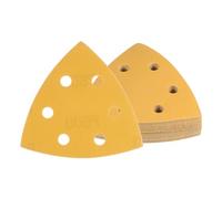 Kozelo 20 Feuilles Papier Verre Ponceuse Souris 800 Grains 3,7" x 3,7" x 3,7" Plaquettes Ponçage Triangulaires Boucle Tricots Assorties Polissage du Bois 6 Trous Oxyde d'Aluminium