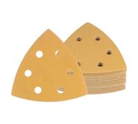 Kozelo 24 Feuilles Papier Verre Ponceuse Souris 600 Grains 3,7" x 3,7" x 3,7" Plaquettes Ponçage Triangulaires Boucle Tricots Assorties Polissage du Bois 6 Trous Oxyde d'Aluminium